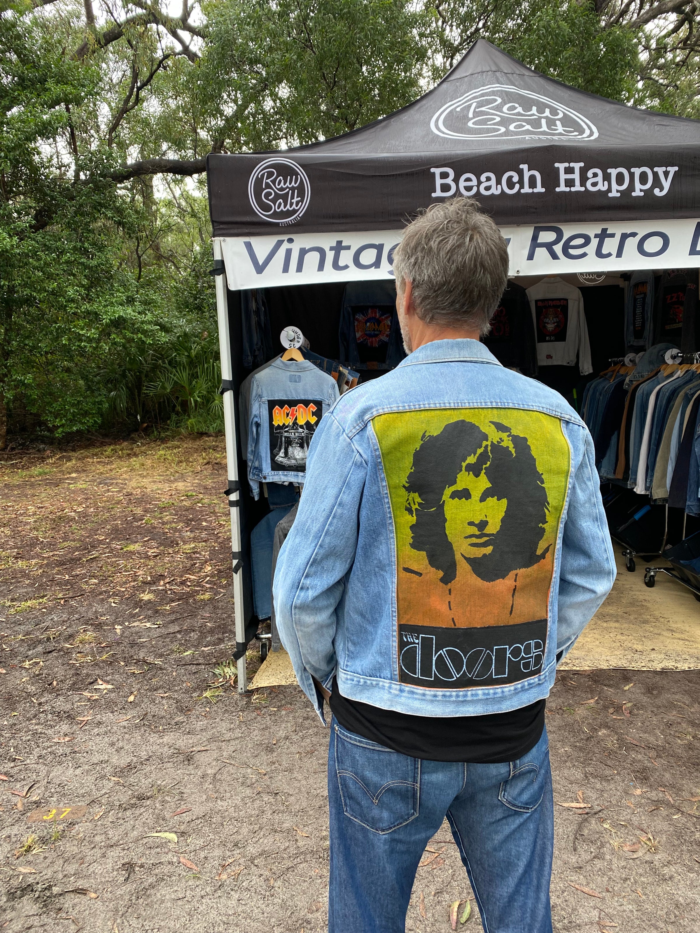 RAW SALT RETRO Che Guevara Themed Hand Painted Pull & Bear Denim 
